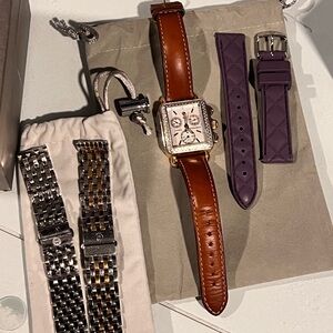Michele deco watch and straps